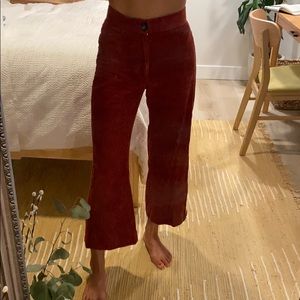 Rust color corduroy pants